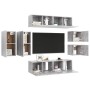 Set muebles de salón TV 8 pzas madera ingeniería gris hormigón von , TV-Möbel - Ref: Foro24-3079124, Preis: 218,71 €, Rabatt: %