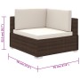 Set muebles de jardín 6 piezas y cojines ratán sintético marrón by , Garden sets - Ref: Foro24-41268, Price: 488,15 €, Discou...