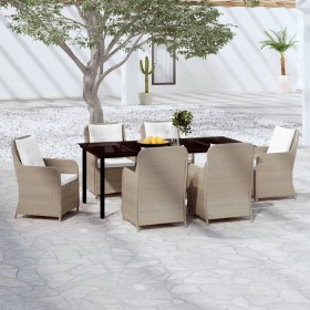 Juego de comedor de jardín 7 piezas marrón by , Garden sets - Ref: Foro24-3099557, Price: 1,00 €, Discount: %