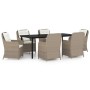 Juego de comedor de jardín 7 piezas marrón von , Gartensets - Ref: Foro24-3099557, Preis: 1,00 €, Rabatt: %