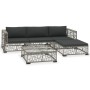Set de muebles de jardín 5 pzas y cojines ratán sintético gris von , Gartensets - Ref: Foro24-46813, Preis: 399,35 €, Rabatt:...