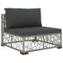 Set de muebles de jardín 5 pzas y cojines ratán sintético gris de , Conjuntos de jardín - Ref: Foro24-46813, Precio: 404,82 €