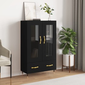 Aparador alto madera de ingeniería negro 69,5x31x115 cm de , Aparadores - Ref: Foro24-828277, Precio: 109,29 €, Descuento: -5%%