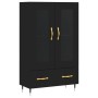 Aparador alto madera de ingeniería negro 69,5x31x115 cm de , Aparadores - Ref: Foro24-828277, Precio: 109,29 €, Descuento: -5%%