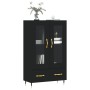 Aparador alto madera de ingeniería negro 69,5x31x115 cm de , Aparadores - Ref: Foro24-828277, Precio: 109,29 €, Descuento: -5%%