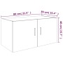 Armario de pared madera de ingeniería gris Sonoma 80x39x40 cm by , Shelves and shelves - Ref: Foro24-815514, Price: 60,35 €, ...