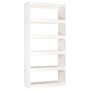 Estantería/divisor de espacios madera pino blanco 80x30x167,4cm by , Bookcases and shelves - Ref: Foro24-808199, Price: 108,0...