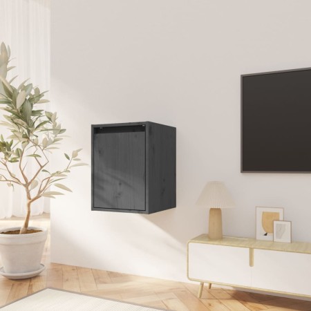 Armario de pared de madera maciza de pino gris 30x30x40 cm by , Shelves and shelves - Ref: Foro24-813479, Price: 27,62 €, Dis...