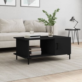 Mesa de centro madera contrachapada negro 90x50x40 cm de , Mesas de centro - Ref: Foro24-829493, Precio: 49,04 €, Descuento: ...