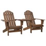 Sillas Adirondack de jardín y mesita madera maciza abeto marrón von , Gartenstühle - Ref: Foro24-310069, Preis: 159,42 €, Rab...