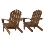 Sillas Adirondack de jardín y mesita madera maciza abeto marrón von , Gartenstühle - Ref: Foro24-310069, Preis: 159,42 €, Rab...