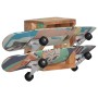 Soporte para monopatín de pared madera reciclada 25x20x30 cm by , Luggage rack for motor vehicles - Ref: Foro24-320481, Price...