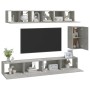 Set de muebles de TV 6 pzas madera contrachapada gris hormigón von , TV-Möbel - Ref: Foro24-3114617, Preis: 196,03 €, Rabatt: %