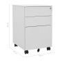 Armario archivador acero gris claro 39x45x60 cm by , Filing cabinets - Ref: Foro24-335979, Price: 152,74 €, Discount: %