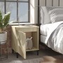 Mesita de noche y patas de metal roble Sonoma 40x30x50 cm by , Nightstands - Ref: Foro24-805839, Price: 34,00 €, Discount: %