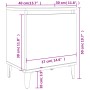 Mesita de noche y patas de metal roble Sonoma 40x30x50 cm by , Nightstands - Ref: Foro24-805839, Price: 34,00 €, Discount: %