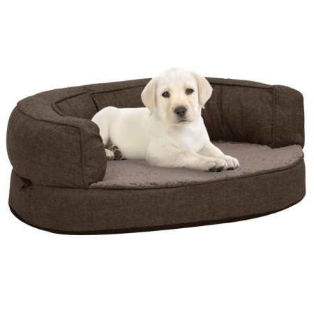 Colchón de cama de perro ergonómico aspecto lino marrón 60x42cm | Foro24.es | Tu tienda online para hogar, jardín y más Foro24.es