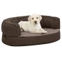 Colchón de cama de perro ergonómico aspecto lino marrón 60x42cm | Foro24.es | Tu tienda online para hogar, jardín y más Foro24.es