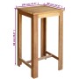 Set mesa de bar y sillas 3 piezas de madera de acacia maciza de , muebles para cocinas y comedores - Ref: Foro24-246667, Prec...