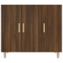 Aparador de madera de ingeniería marrón roble 90x34x80 cm de , Aparadores - Ref: Foro24-817461, Precio: 88,58 €, Descuento: -5%%