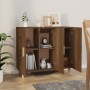 Aparador de madera de ingeniería marrón roble 90x34x80 cm de , Aparadores - Ref: Foro24-817461, Precio: 88,58 €, Descuento: -5%%