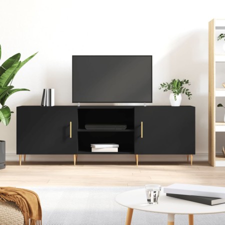 Mueble para TV madera de ingeniería negro 150x30x50 cm by , TV Furniture - Ref: Foro24-829085, Price: 112,74 €, Discount: %
