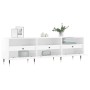 Mueble de TV madera contrachapada blanco brillo 150x30x44,5 cm by , TV Furniture - Ref: Foro24-831262, Price: 103,21 €, Disco...
