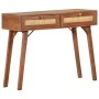 Mesa consola de madera maciza de mango 100x35x76 cm by , Side tables - Ref: Foro24-323598, Price: 225,29 €, Discount: %