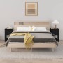 Mesitas de noche 2 uds madera maciza de pino negro 40x35x61,5cm de , Taquillas y armarios de almacenamiento - Ref: Foro24-821...