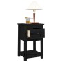 Mesitas de noche 2 uds madera maciza de pino negro 40x35x61,5cm de , Taquillas y armarios de almacenamiento - Ref: Foro24-821...