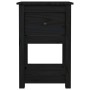 Mesitas de noche 2 uds madera maciza de pino negro 40x35x61,5cm de , Taquillas y armarios de almacenamiento - Ref: Foro24-821...