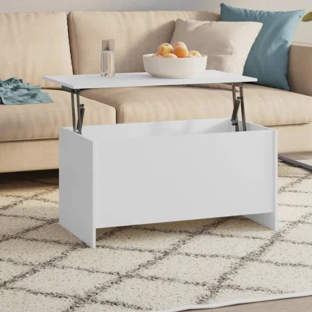 Couchtisch aus weißem Sperrholz, 102 x 55,5 x 52,5 cm von vidaXL, Couchtisch - Ref: Foro24-809665, Preis: 57,41 €, Rabatt: %