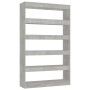 Estantería/divisor de espacios gris hormigón 100x30x166 cm by , Bookcases and shelves - Ref: Foro24-811767, Price: 76,69 €, D...