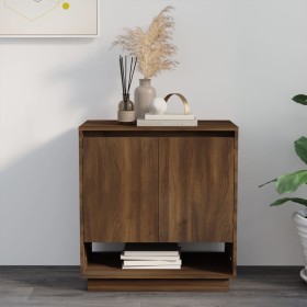 Aparador de madera de ingeniería marrón roble 70x41x75 cm