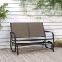 Banco mecedora jardín acero y textilene marrón 120,5x76x86,5 cm von , Gartenwippen - Ref: Foro24-362709, Preis: 126,03 €, Rab...