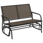 Banco mecedora jardín acero y textilene marrón 120,5x76x86,5 cm von , Gartenwippen - Ref: Foro24-362709, Preis: 126,03 €, Rab...