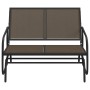 Banco mecedora jardín acero y textilene marrón 120,5x76x86,5 cm von , Gartenwippen - Ref: Foro24-362709, Preis: 126,03 €, Rab...
