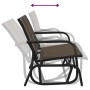 Banco mecedora jardín acero y textilene marrón 120,5x76x86,5 cm von , Gartenwippen - Ref: Foro24-362709, Preis: 126,03 €, Rab...