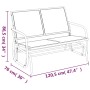 Banco mecedora jardín acero y textilene marrón 120,5x76x86,5 cm von , Gartenwippen - Ref: Foro24-362709, Preis: 126,03 €, Rab...