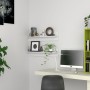 Estante de pared 2 uds madera contrachapada blanco 80x11,5x18cm von , Regale und Regale - Ref: Foro24-807333, Preis: 23,97 €,...