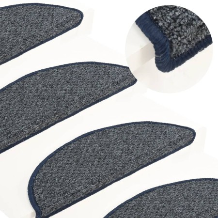Alfombras de peldaños de escalera 15 uds azul oscuro 56x17x3 cm by , Stair mats - Ref: Foro24-149893, Price: 43,37 €, Discoun...