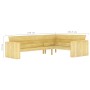 Banco de jardín de madera de pino impregnada 239 cm by , garden benches - Ref: Foro24-49038, Price: 456,53 €, Discount: %