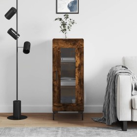 Aparador madera de ingeniería roble ahumado 34,5x34x90 cm de , Aparadores - Ref: Foro24-828801, Precio: 60,34 €