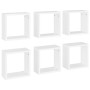 Estantes cubo de pared 6 unidades blanco 30x15x30 cm de , Estantes y estanterías - Ref: Foro24-807000, Precio: 55,32 €, Descu...