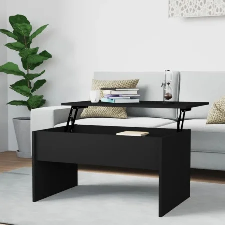 Mesa de centro madera contrachapada negra 80x50,5x41,5 cm de vidaXL, Mesas de centro - Ref: Foro24-809639, Precio: 65,67 €, D...