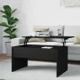 Mesa de centro madera contrachapada negra 80x50,5x41,5 cm de vidaXL, Mesas de centro - Ref: Foro24-809639, Precio: 65,67 €, D...