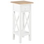 Mesa auxiliar de madera blanca 27x27x65,5 cm by , Side tables - Ref: Foro24-280057, Price: 76,29 €, Discount: %