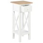 Mesa auxiliar de madera blanca 27x27x65,5 cm by , Side tables - Ref: Foro24-280057, Price: 76,29 €, Discount: %