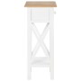 Mesa auxiliar de madera blanca 27x27x65,5 cm by , Side tables - Ref: Foro24-280057, Price: 76,29 €, Discount: %