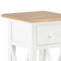 Mesa auxiliar de madera blanca 27x27x65,5 cm by , Side tables - Ref: Foro24-280057, Price: 76,29 €, Discount: %